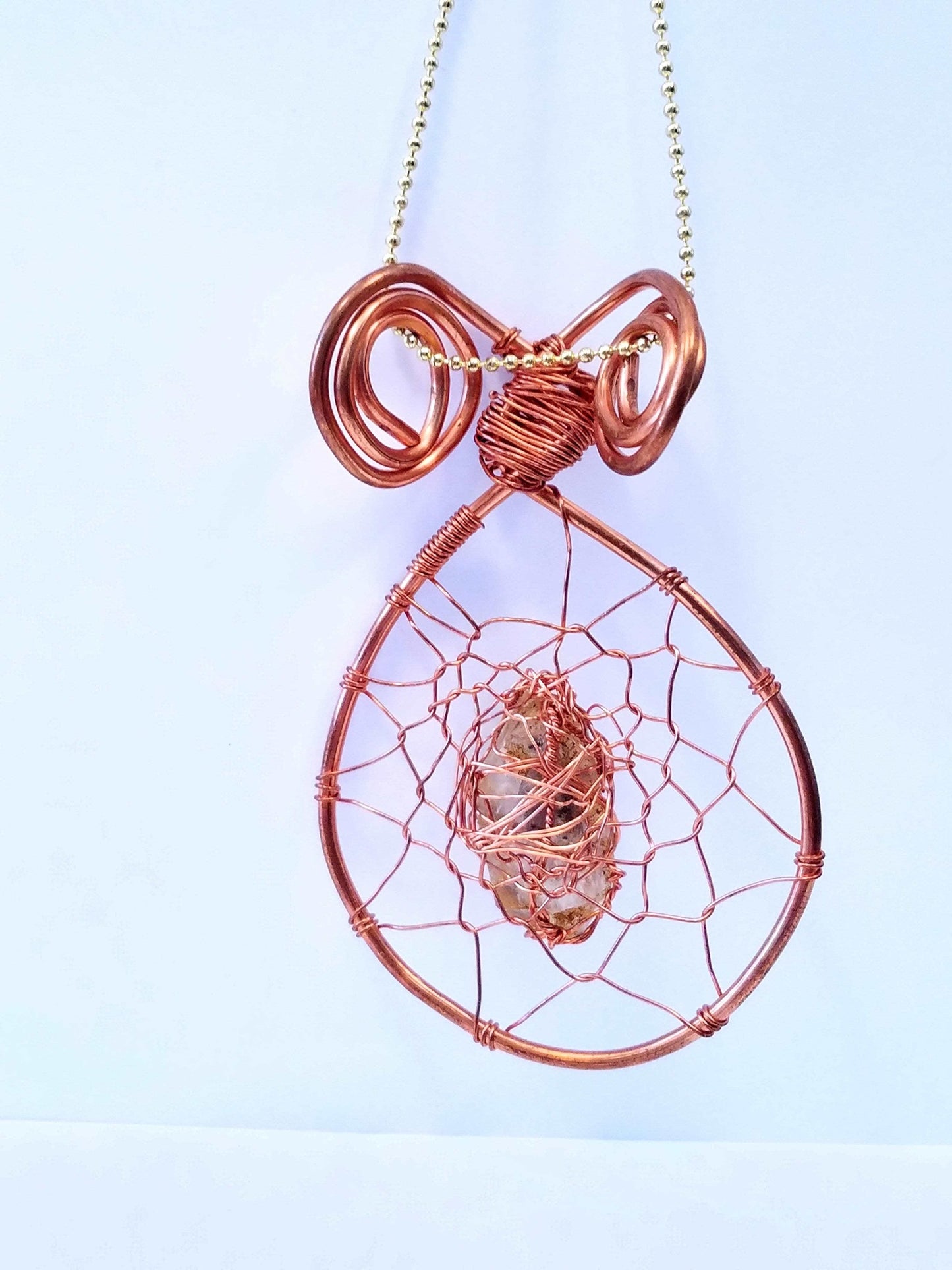 Copper Dream Herkimer Diamond Pendant - Innovated Visions Jewelry