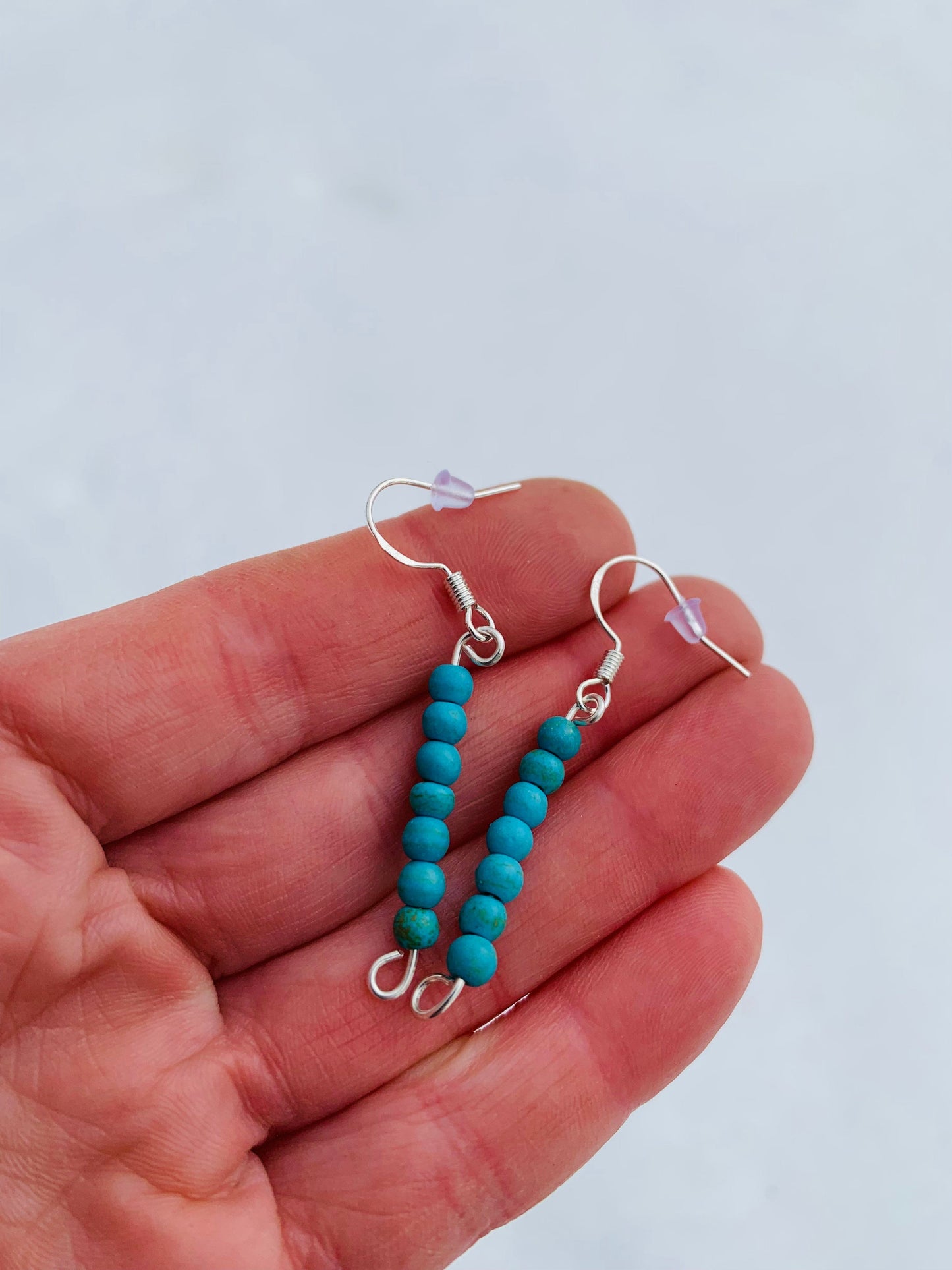 Turquoise Bead Earrings: Handcrafted for Timeless Elegance