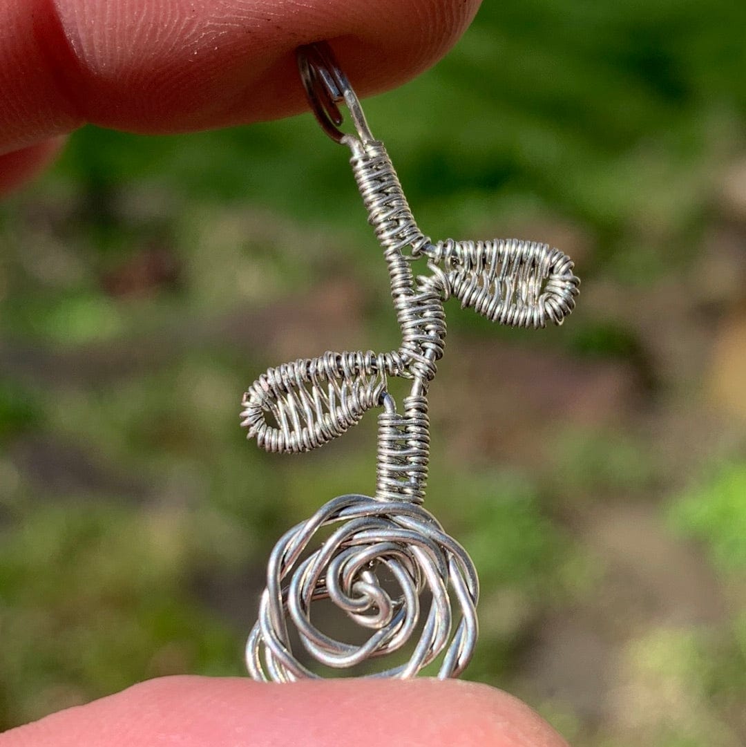 Small Silver Rose Pendant - Innovated Visions Jewelry